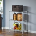thumbnail image 3 of Tcbosik 3-Tier Carbon Steel Storage Rack with Height-Adjustable Shelves, Tool-Free Assembly & Leveling Feet, 23.22"L x 13.39"W x 31.5"H, Silver, 3 of 6