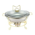 thumbnail image 2 of veasfak Ensemble de Chauffe-Buffet avec Couvercles Transparents, Plat de Chafing Rectangulaire, Plateau de Réchauffement, 2 of 9