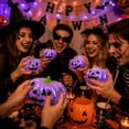 thumbnail image 3 of UALSRZL Halloween Pumpkin Squeeze Toys, Slow Rise Glitter Dumpling Squishies, Cute Pumpkins Stress Ball Gifts for Adults Anxiety Relief Office, Purple, 3 of 7