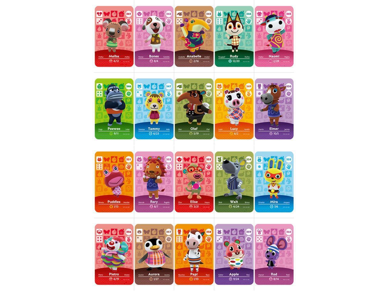 Animal Crossing Amiibo Cards - Series 4,100Pcs Mini Cards No.301-400 (with  Card Box) - Walmart.com