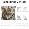 thumbnail image 6 of COMIO Spring Throw Pillow Covers Peach Squirrel Nature Cute Funny Country Flower Grey Decorative Cozys Couch Bedroom Living Rooms Room Cushion Covers Pack of 2 White, 6 of 6