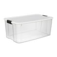 thumbnail image 1 of Sterilite 116 Quart Clear Stackable Latching Storage Box Container, 32 Pack, 1 of 3