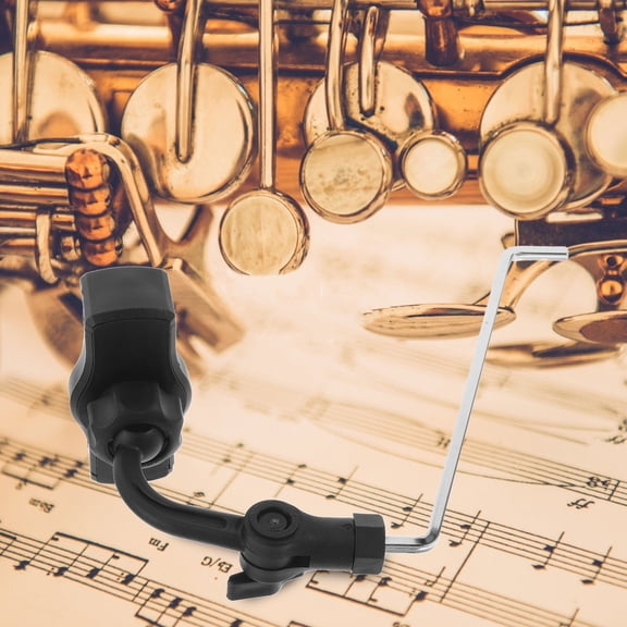 OUNONA Alto Saxophone Lyre Phone Holder Alto Sax Marching Band Music Lyre for Saxophone Securely Mount Phone to Your Sax Lyre Clip Easily Read PDF Sheet Music Black