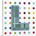 thumbnail image 1 of ARTCANVAS Fun Polka Dots Letter L Canvas Art Print - Size: 18" x 18" (0.75" Deep), 1 of 9
