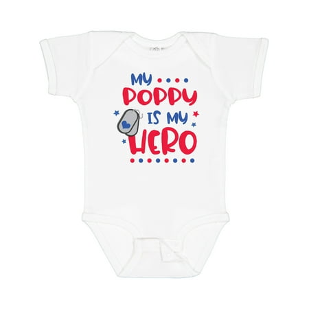 

Inktastic Memorial Day My Poppy is My Hero Gift Baby Boy or Baby Girl Bodysuit