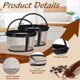 thumbnail image 3 of Filtros de café reutilizables Clofiak de malla de nailon para 4-5 tazas, 2 unidades, 3 of 7