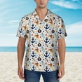 thumbnail image 2 of Haiem Pirate Skull And Anchor Printed Hawaiian Shirt for Men - Men’s Casual Beach Summer Shirts - Stretch Fabric with Modern Fit-X-Large, 2 of 7