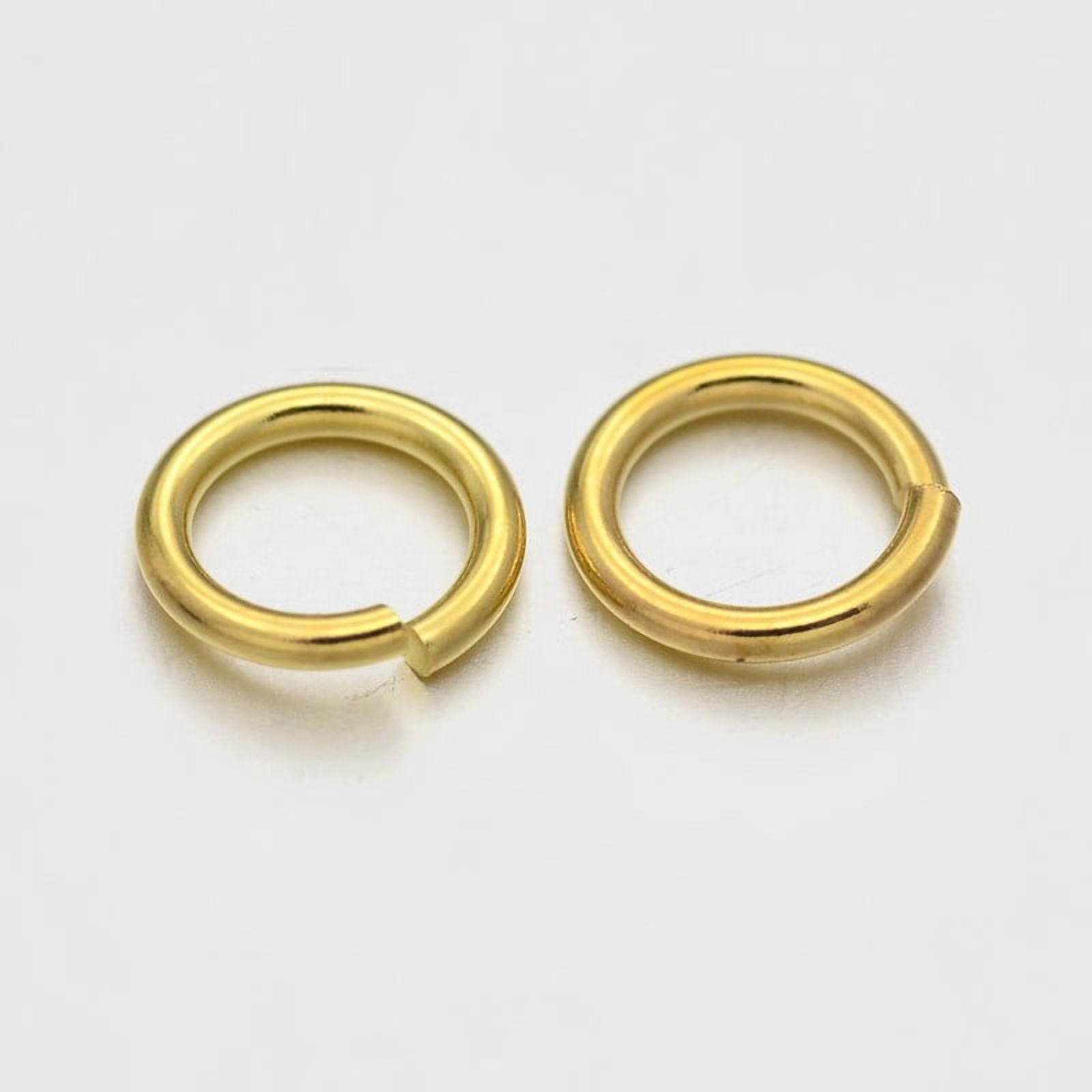 Brass Open Jump Rings Round Golden 20 Gauge 5x0.8mm Inner Diameter: 3.4mm 9146pcs/500g