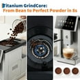 thumbnail image 3 of Espresso Coffee Maker with Milk Frother - Removable Brewer/Grinder, Adjustable Coarseness/Flavor, 3-Level Coffee/Milk Volume for Home Baristas, 3 of 7