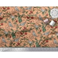 thumbnail image 2 of Soimoi Modal Satin Fabric Bird & Leaf Bird Print Fabric by Yard 42 Inch Wide, 2 of 3
