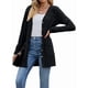 thumbnail image 2 of Cárdigan de Otoño para Mujer, de Punto Suave, de Larga, Abierto Al Frente y con Bolsillos. Negro L, 2 of 8