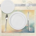 thumbnail image 3 of Ambesonne Abstract Place Mats Set of 4, Ocean Themed Sunbeams, Standard Size, Dark Blue and Pale Green, 3 of 6