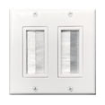 thumbnail image 5 of Brushed Wall Plate - Decora Cable Pass Through Insert for Wires Wall Socket Plug Port/HDTV/HDMI/Home Theater Systems and More - White, 5 of 6