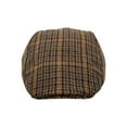 thumbnail image 3 of WITHMOONS Houndstooth Plaid Check Pattern Newsboy Hat Wool Adjustable Flat Cap LD31461 (Brown), 3 of 4