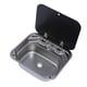 thumbnail image 1 of Lavabo Para RV, Fregadero De Acero Inoxidable Cuadrado De Acero Inoxidable 304 Con Tapones Antiobstrucción Y Sellado Para Autocaravanas Para Yates Para RV, 1 of 7