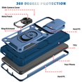 thumbnail image 3 of Dteck Samsung Galaxy S21 ultra Case, Slide Camera Lens Protector Cover Magnetic Ring Holder Kickstand Rugged Shockproof Case for Samsung Galaxy S21 Ultra,Blue, 3 of 11