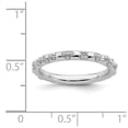 thumbnail image 2 of 2.5mm Sterling Silver Stackable Rhodium Textured Ring - 2.8 Grams - Size 7, 2 of 2