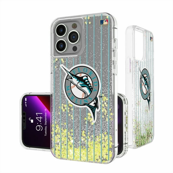 Florida Marlins 1993-2011 Cooperstown Pinstripe iPhone Glitter Case
