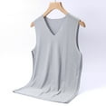thumbnail image 4 of Mens V Neck Tank Tops Plus Size L-4X Sleeveless Quick-Drying Gym Shirts Casual Stretchy Slim Pullover Breathable Running Vests Undershirts, 4 of 5