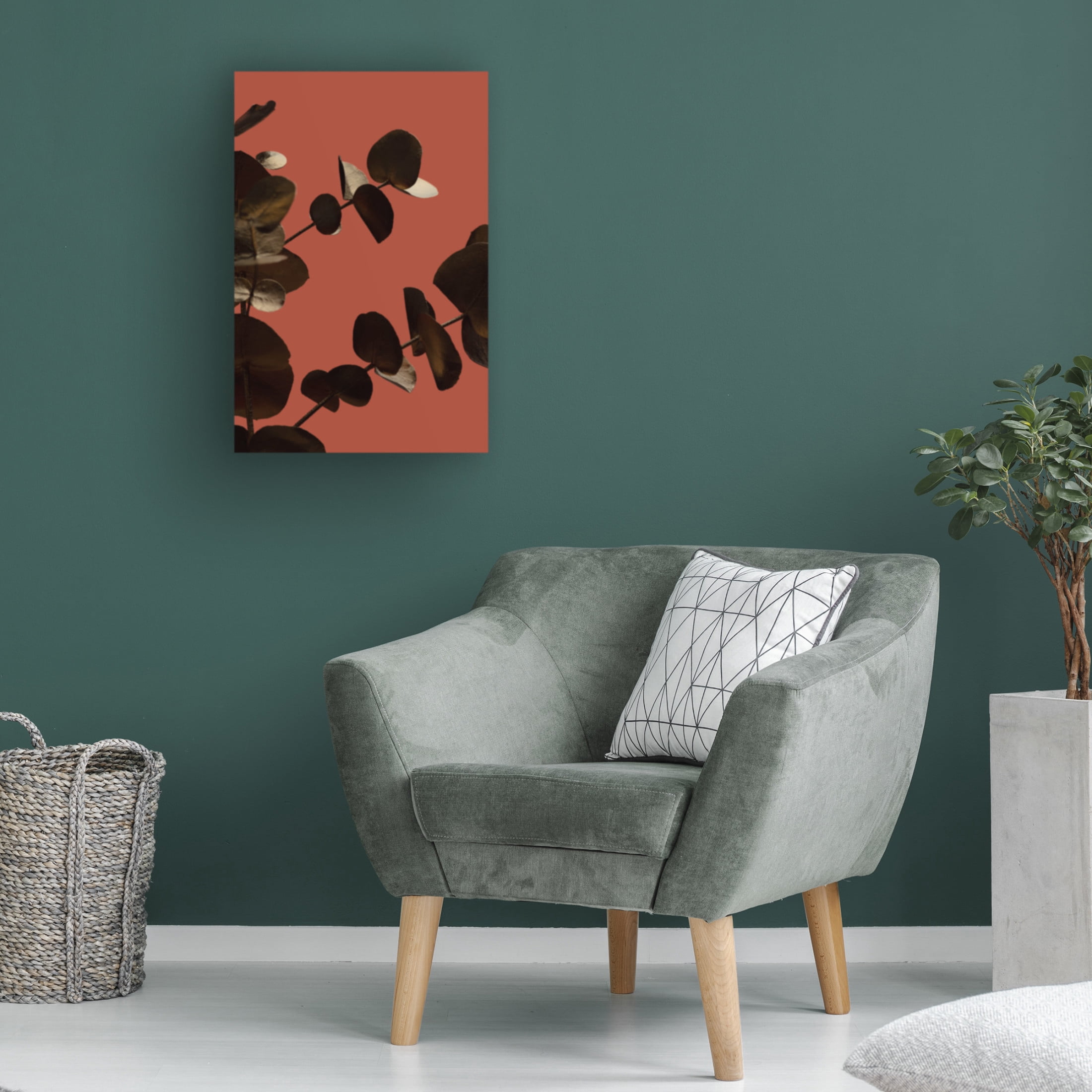 Canvas Wall Art - Pictufy Studio Iii 'Eucalyptus Gold Rust 02' Wall Art for Living Room, Bedroom, or Office D?cor by Trademark Fine Art - 30 x 47 Inches