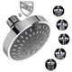 thumbnail image 5 of Cabezal de ducha pequeño de ahorro de agua de cinco niveles con rociador superior oculto de 4 pulgadas, cabezal de ducha de hotel para baños, cromo pulido, 5 of 5
