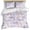 Purple, variant on 3 Piece Beige Flowers Duvet Cover Set Full Size,Microfiber Comforter/Quilt Cover with Corner Ties and 2 Pillowcases,Farmhouse Botanical Floral Green Leaves All Season Soft Bedding with Zipper Closure