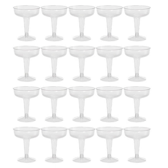 New Plastic Champagne Disposable - 20Pcs Clear Plastic Champagne Glasses for Parties Clear Plastic Cup