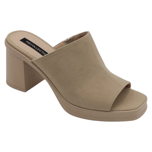 Sandalia con tacón Daily en Piel vegana – Beige