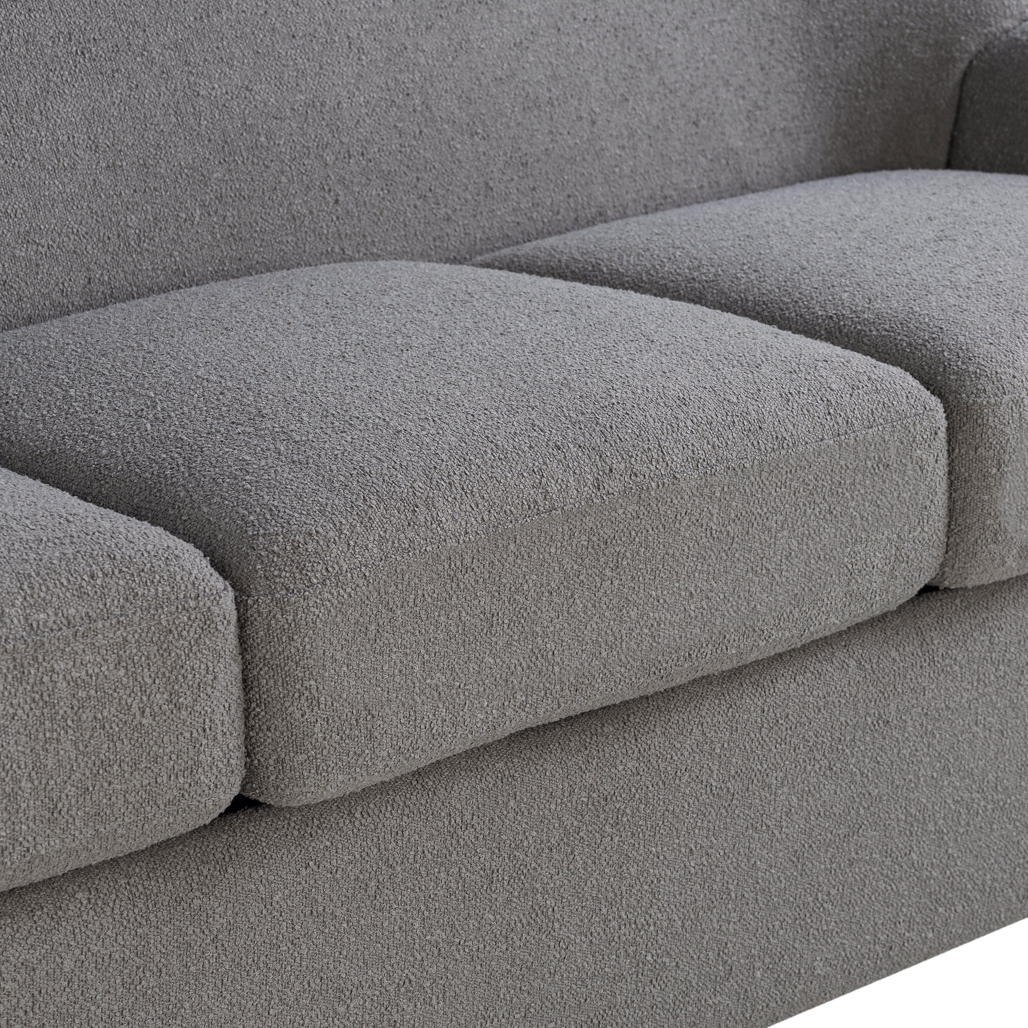 Studio Living Genifer Modern Sofa, Gray Boucle Fabric