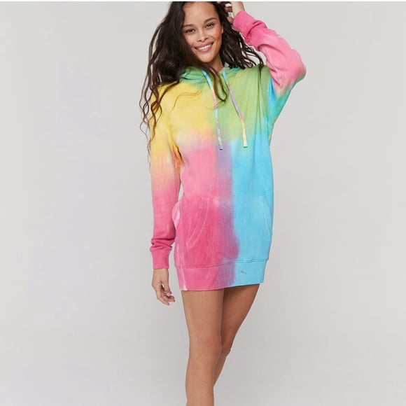 Spiritual Gangster Tie Dye Hoodie Dress 
