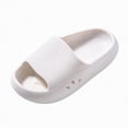 thumbnail image 3 of kpoplk Slides for Kids,Boys Girls Shower Slippers Bathroom Pool Sandals,Toddler Home House Open Toe Comfy Thick Sole Slippers,Summer Non-Slip Beach Shoes(White,1), 3 of 6