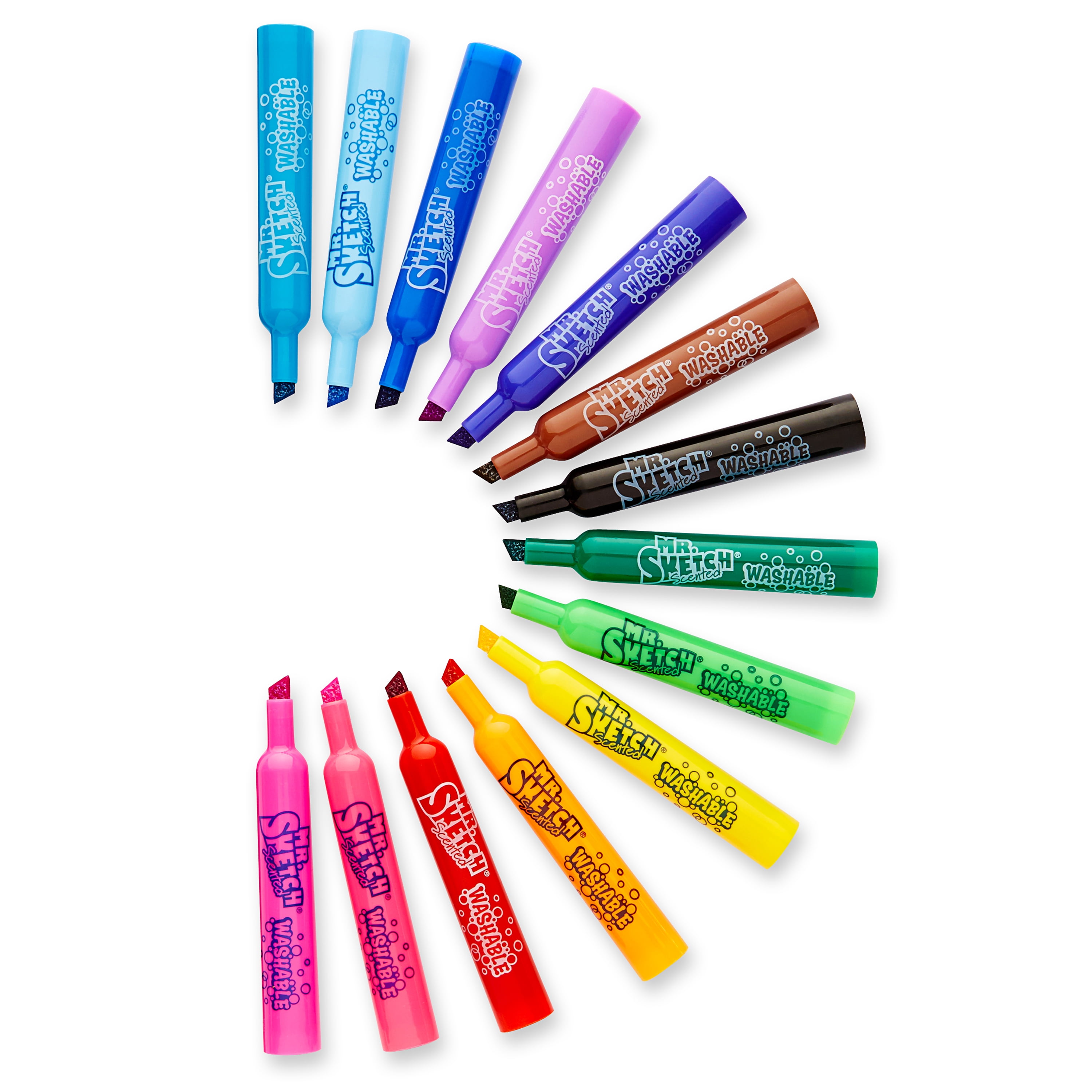 Mr. Sketch Scented Washable Markers, Chisel Tip, Assorted Colors, 14 Count