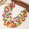 thumbnail image 4 of Collar de perlas de madera multicolor de Boho, moda de viaje de verano, accesorio de fiesta del mes del orgullo de la graduación de la boda de cumpleaños, 4 of 4