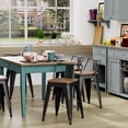 thumbnail image 4 of 18 inch Stools Set of 4, Short Stools for Classroom Metal Chairs, Stackable Kitchen Dining Stools, 4 of 5