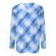 thumbnail image 5 of Camiseta estampada de manga larga con cuello redondo informal a la moda para mujer azul/s, 5 of 5