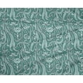 thumbnail image 4 of oneOone Polyester Lycra Fabric Leaves & Floral Block Printed Fabric 1 Yard 56 Inch Wide, 4 of 4