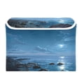 thumbnail image 2 of Foldable Fabric Storage Bin With Handle Collapsible Basket Box Storage With Lid Organizer Starry Night Sky, 2 of 7