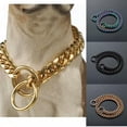 thumbnail image 2 of GKNET 4 Colors 10mm Pet P Choke Chain Training Dog Collar Stainless Steel Dog Supplies-22inch-Gold color, 2 of 9