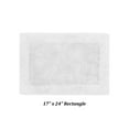 thumbnail image 4 of Better Trends 17" x 24" Premium Bathroom Rugs 100% Cotton Soft Reversible Tufted Bath Mat Water Absorbent Bath Rug Ideal for Bathroom Shower and Tub Use (White) Edge Collection, 4 of 6