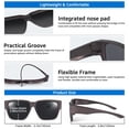 thumbnail image 6 of TINHAO Polarized Fit Over Glasses Sunglasses Trendy Square Wrap Around Shades for Women Men UV Protection, 6 of 7