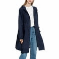 thumbnail image 4 of Price cut Women Hooded Waterproof Zipper Mid-length Windproof Waterproof Raincoat Jacket, 4 of 5