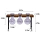 thumbnail image 3 of Fiudx Ofertas flash Artículos en oferta Terrario para plantas con soporte de madera, jarrón de cristal con bombilla, mesa retro giratoria de metal para hidroponía, decoración del hogar, jardín, ofici, 3 of 7