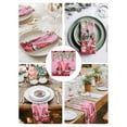 thumbnail image 3 of Red Gnomes Cloth Napkins Set of 4 Reusable Dinner Napkins, Valentine's Day Love Roses Leaves Ombre Pink Cocktail Napkin Washable Table Napkins for Wedding/Holiday Party/Baby Shower 20"x20", 3 of 7