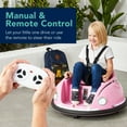 thumbnail image 6 of Best Choice Products 6V Kids Ride On Bumper Car Toy w/ Remote Control, Harness, Lights, 360 Degree Spin - Pink, 6 of 9
