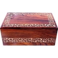 thumbnail image 2 of Handmade & Handcrafted Rosewood Borders Engraving Wooden Cremation Box/Urns for Human Ashes Adult, Funeral Urn Box (Large : 9" x 5.5" x 4.5" - 180lbs or 72kg, Whitewashed), 2 of 4
