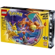 LEGO Pokémon SMART Play: Charizard vs. Jolteon Ultimate Battle - All-in-One Set with 2 SMART Bricks, 4 Tags, 2 Figures & Charger - Interactive Toy - Gift for Boys and Girls, Ages 8+ 72167