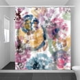 thumbnail image 1 of Cortina de ducha de arte estético con ganchos, cortina de ducha de tela de poliéster, cortina de baño moderna abstracta occidental, cortina de bañera, decoración de 72" x 72", 1 of 8