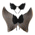 thumbnail image 1 of Diadema de alas de Ángel con plumas, disfraz de princesa para adultos y niños, decoración infantil, disfraz de Ángel para fotografía, juegos de rol Oro Yinane Ala del ángel, 1 of 8