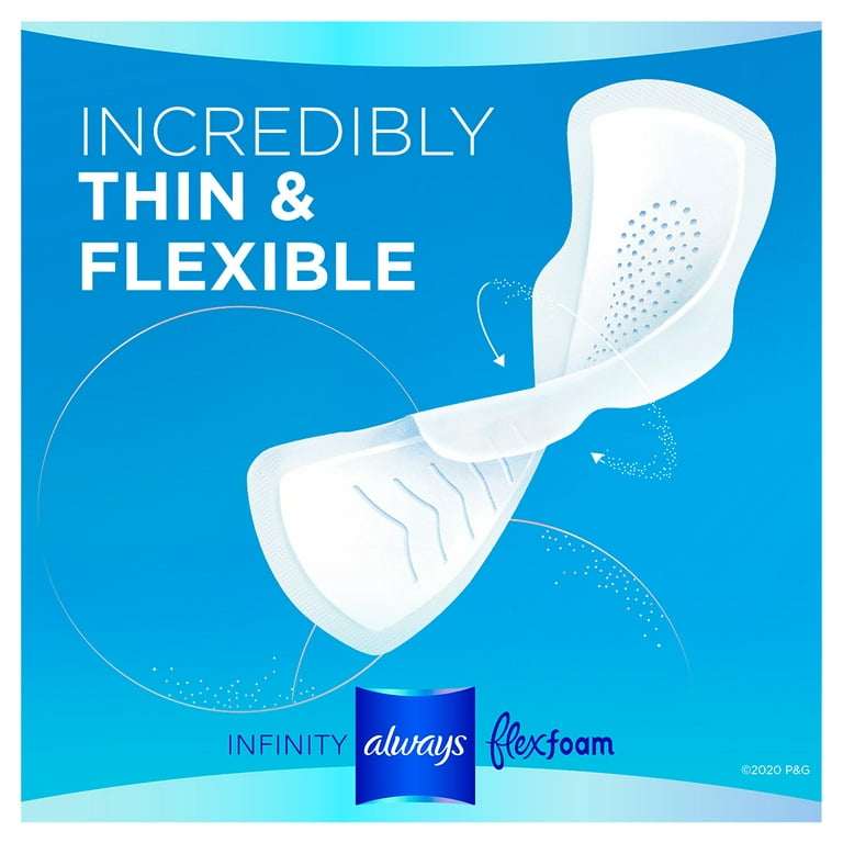 Always Infinity Size 3 Feminine Pads with Wings - 14 count per pack -- 6  per case