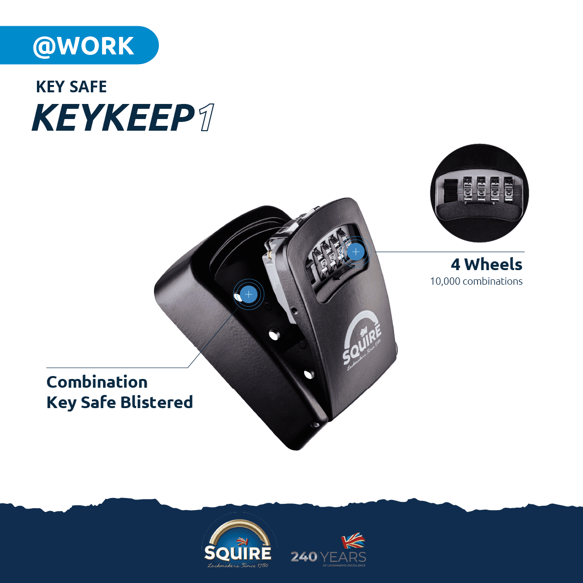 Keykeep 1&trade; | Key Safe | 4 Wheel